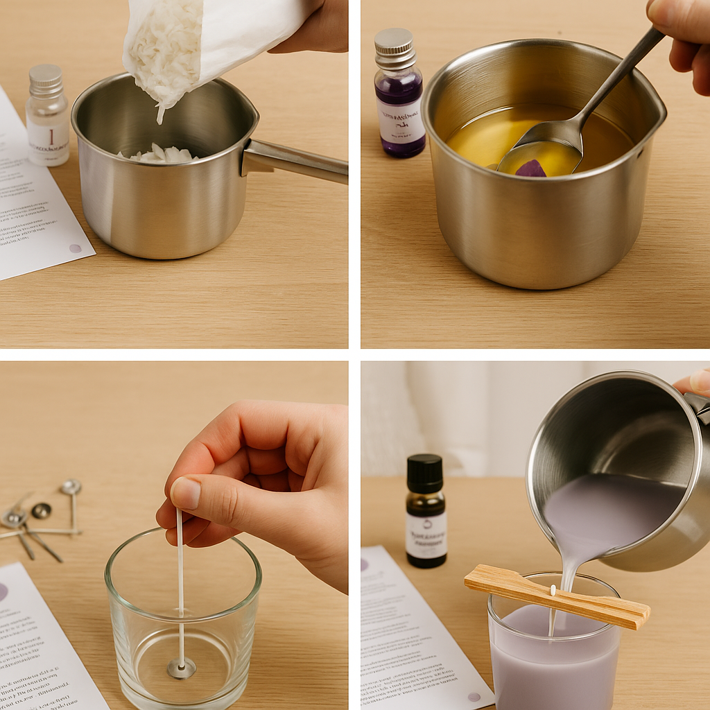 Candle Making Kit Lavender & Vanilla Soy Wax Edition