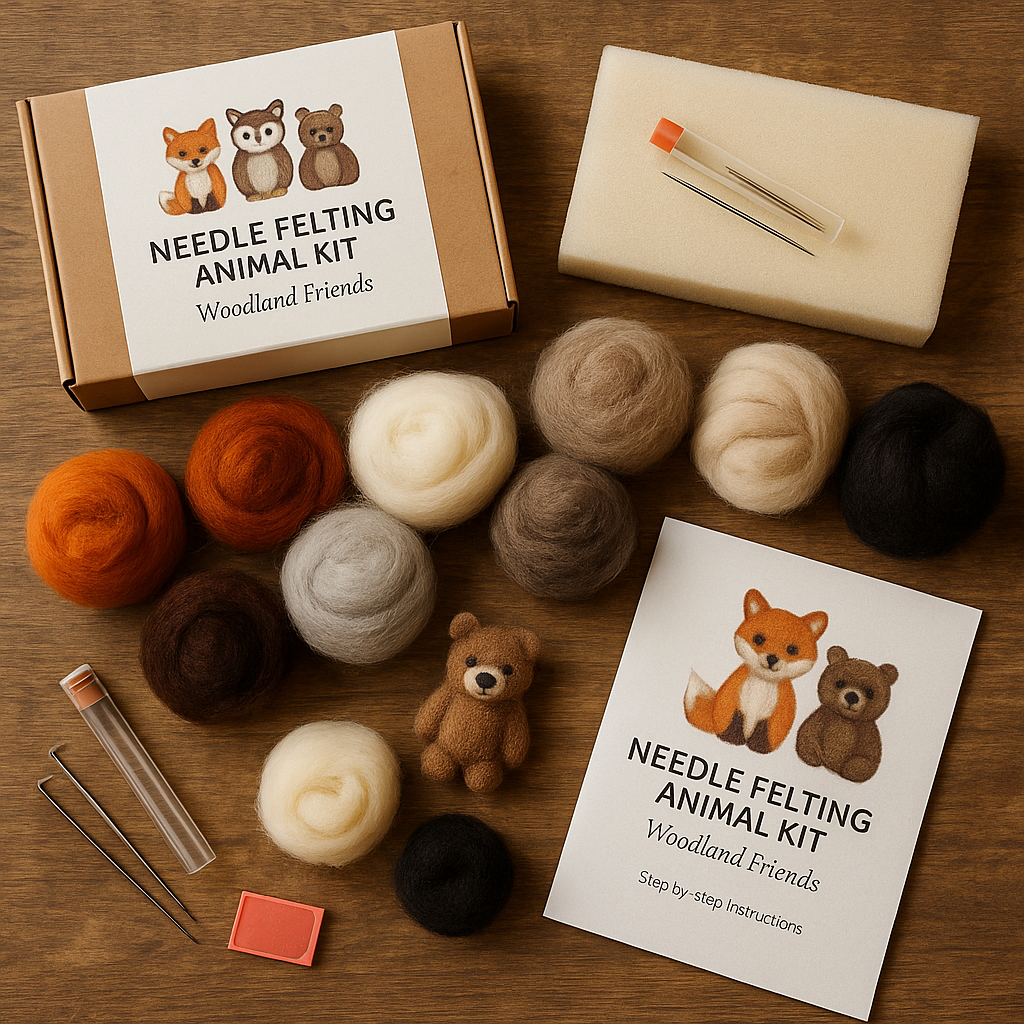 Needle Felting Animal Kit Woodland Friends Series
