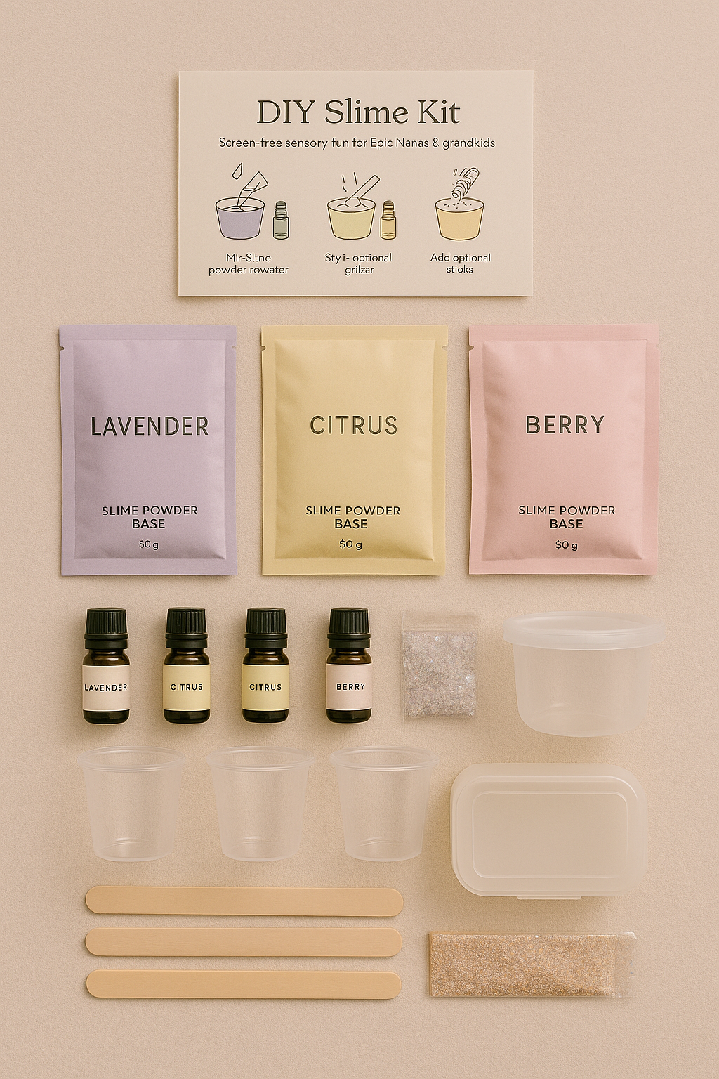 DIY Slime Kit with Natural Scents Safe, Sensory Fun for Little Hands & Big Memories