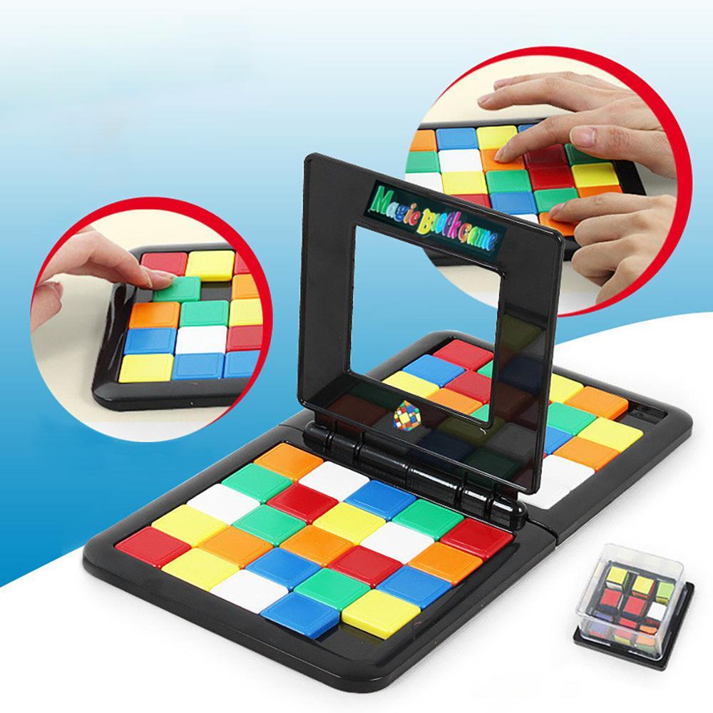 Color Battle Square Race Game Parent-Child Square Desktop Kids Puzzles Learning Educational Toys Anti Stress Boys Girls Gifts