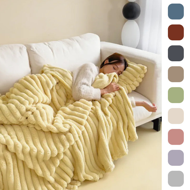 Soft Wind Bubble Velvet Reading Blanket