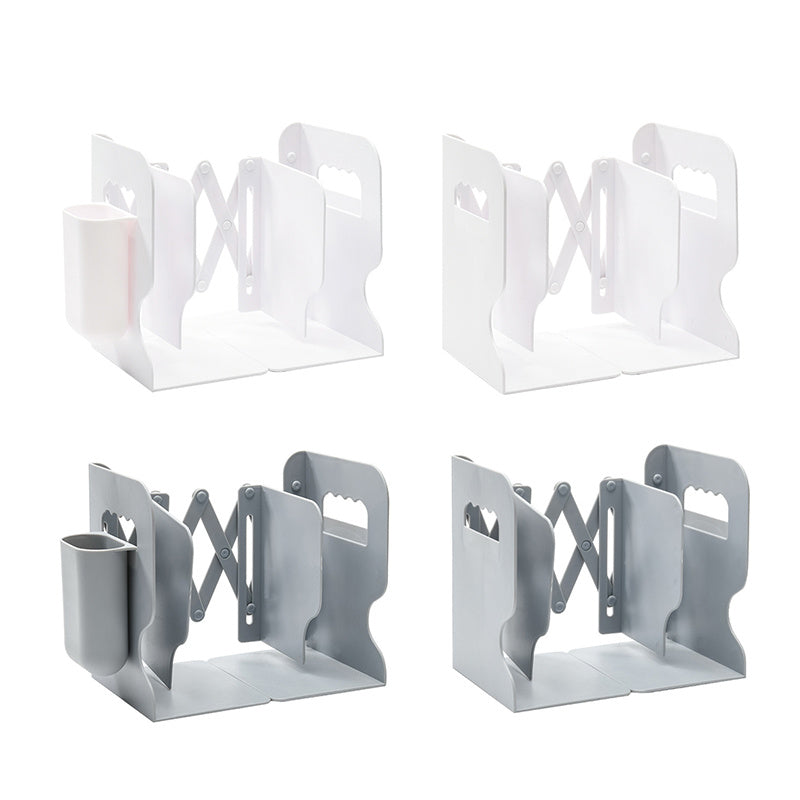 Retractable Bookends with Pen Holder