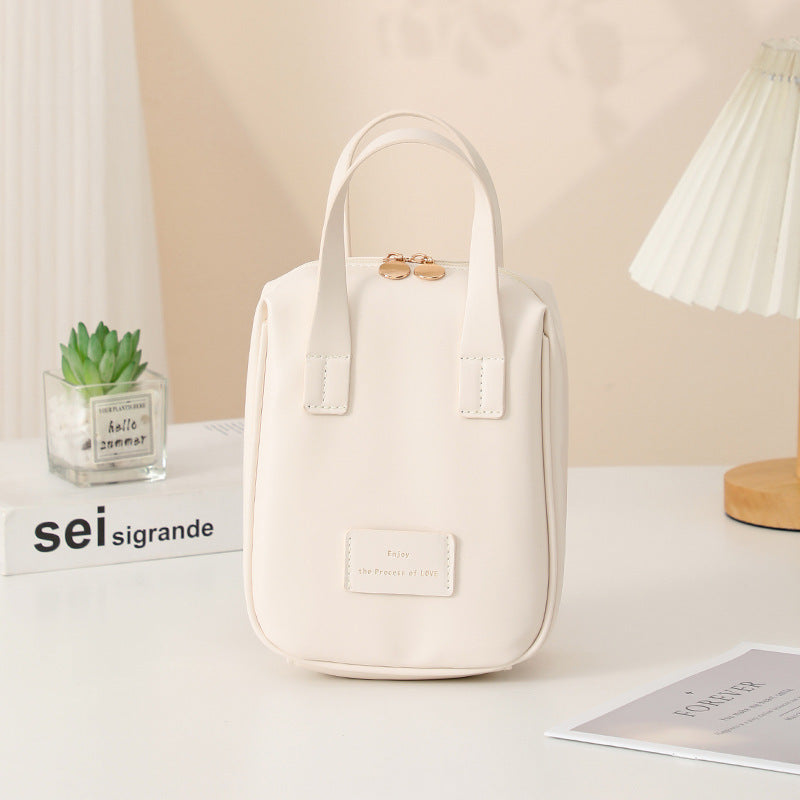 Women's Handle-top Cosmetic Bag Ins Fashion Shell-shaped Handbag Toiletry Bags Travel High Capacity Portable Storage Make Up Bag