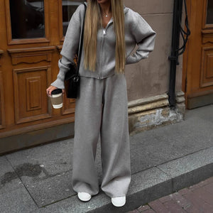 Two-Piece Cardigan Suit