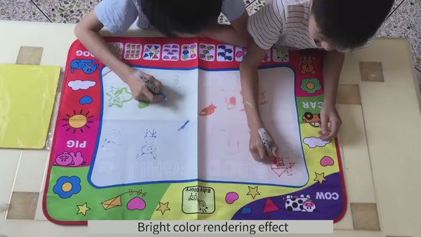 80 x 60cm Baby Kids Add Water with Magic Pen Doodle Painting Picture Water Drawing Play Mat in Drawing Toys Board Gift Christmas