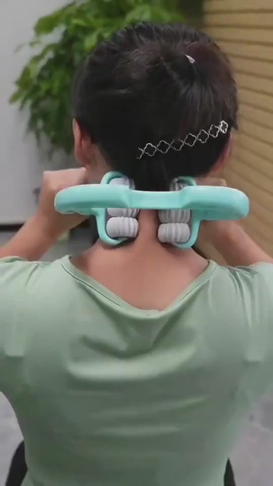 Six-Wheel Neck Massager with Crystal