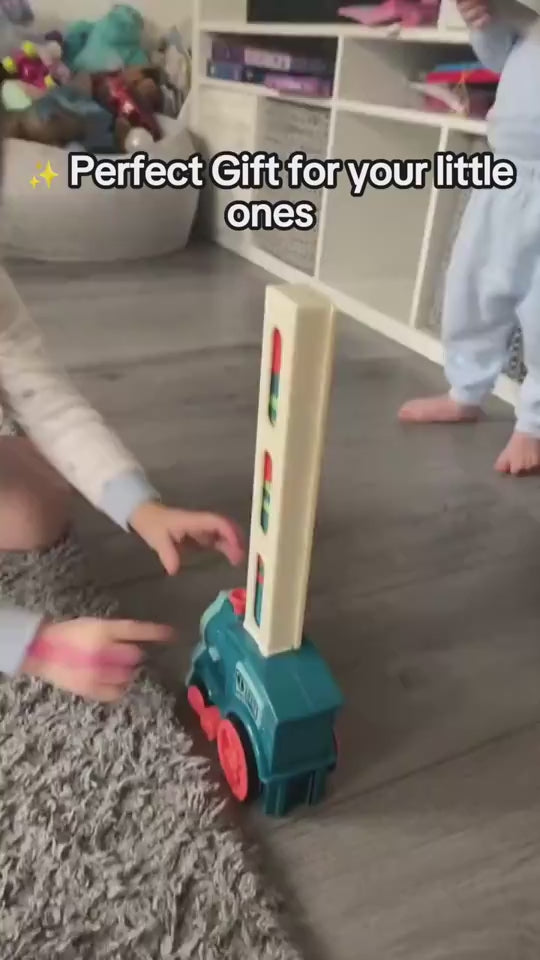 Domino Train Toys Baby Toys Car Puzzle Automatic Release Licensing Electric Building Blocks Train Toy