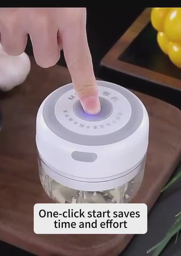 Mini Electric Garlic Chopper - USB Rechargeable