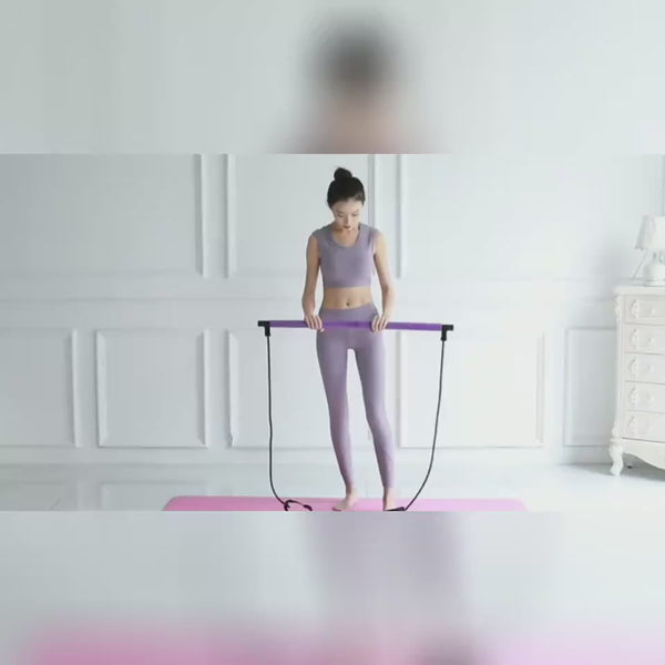 Portable Pilates Bar with Resistance Bands