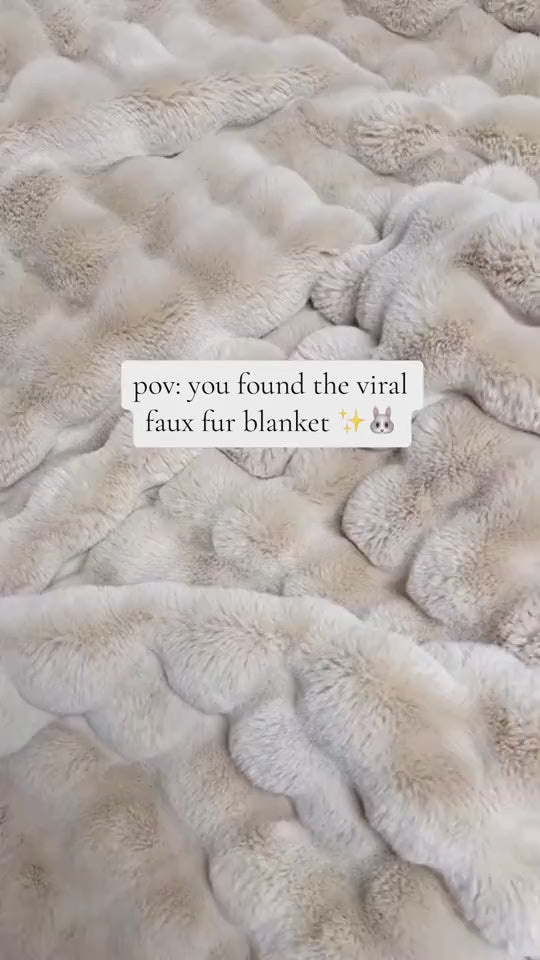 Polyester Carpet Rabbit Bubble Velvet Thickened Nap Blanket Quilt