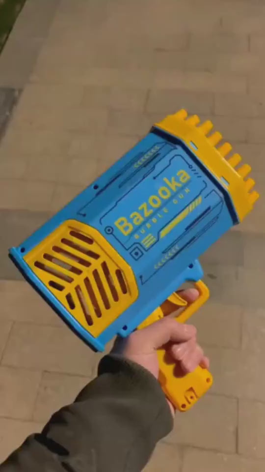 Bubble Gun Rocket 69 Holes Soap Bubbles Machine Gun Shape Automatic Blower With Light Toys For Kids Pomperos